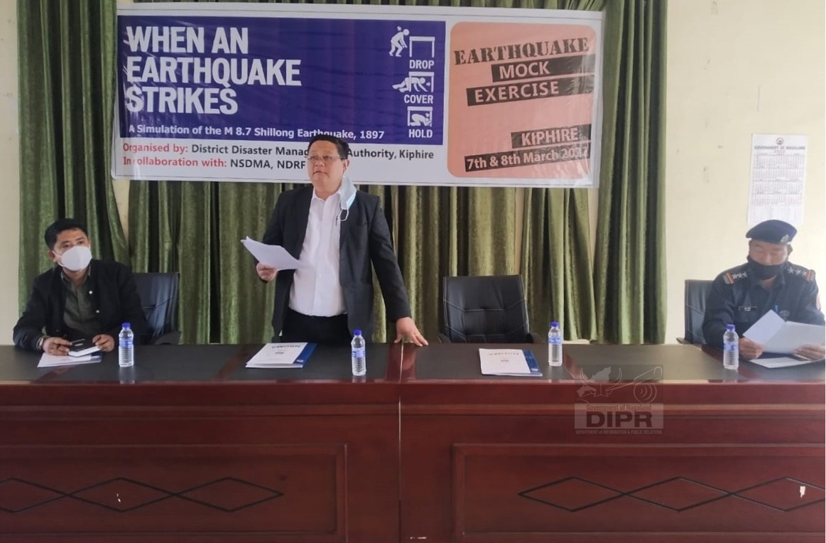 TABLETOP EXERCISE ON EARTHQUAKE HELD IN KIPHIRE DIPR Nagaland
